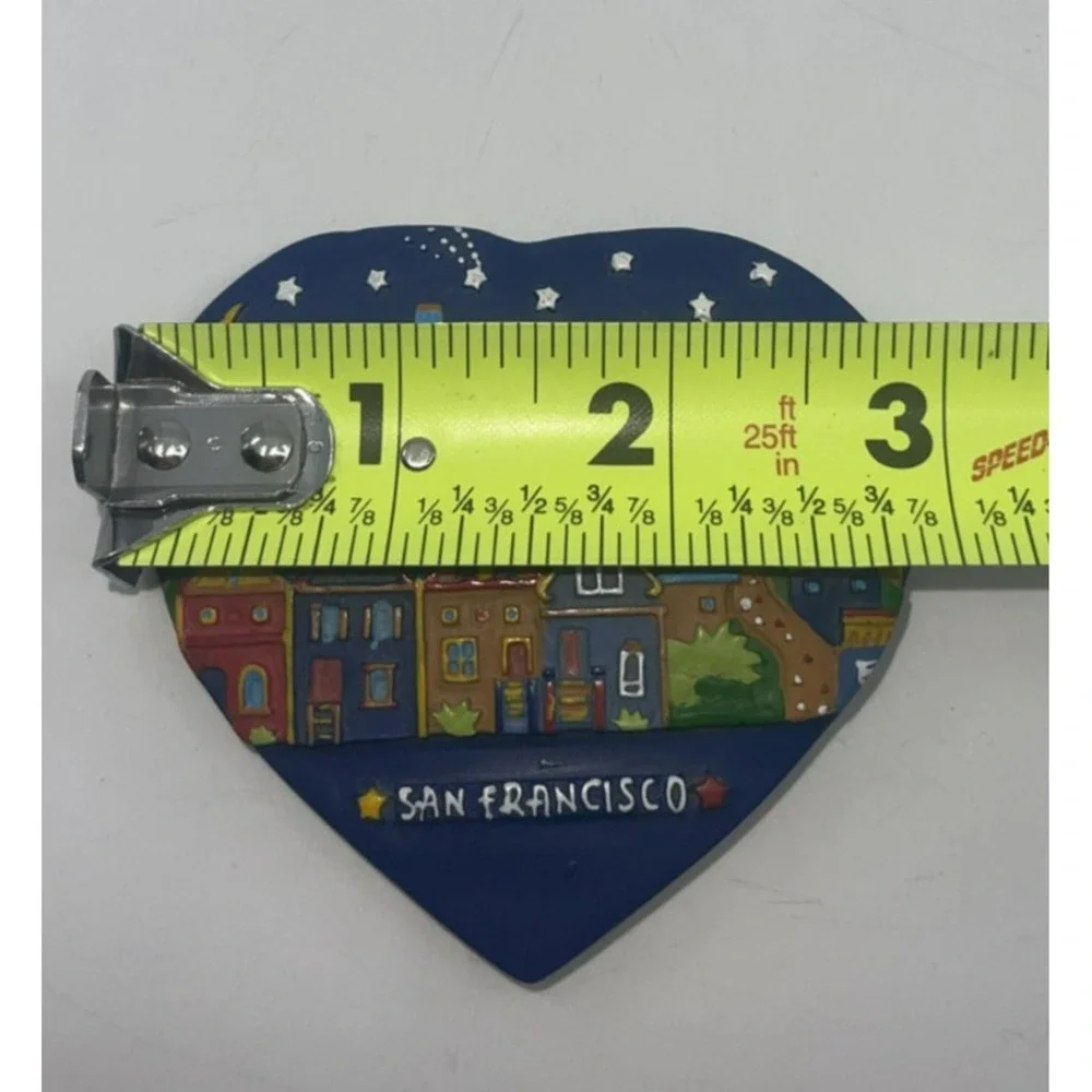 San‎ Francisco Trinket Jewelry Box Resin Colorful Heart Shaped 3